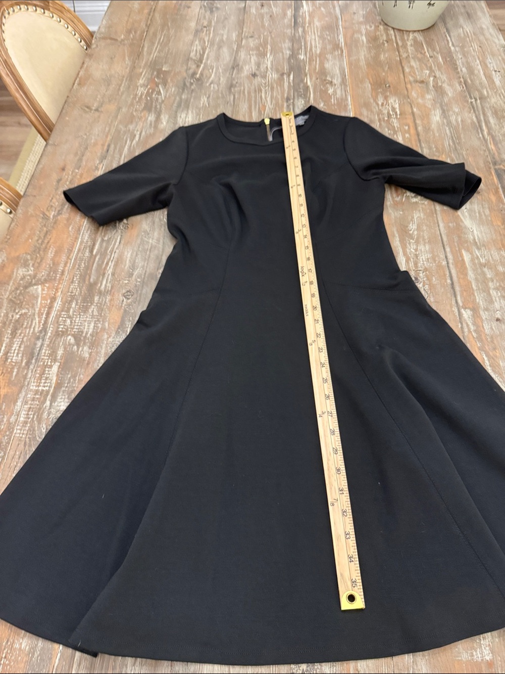 Classic Black Fit-and-Flare Dress - Black